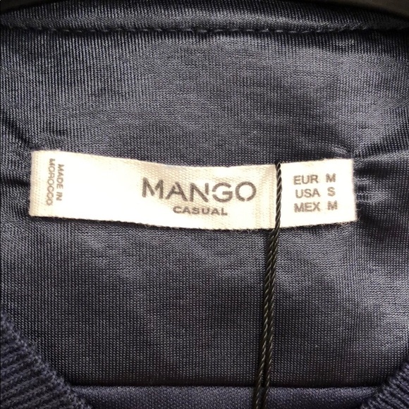 NWT Mango Bomber Jacket in Navy Blue - Picture 4 of 7